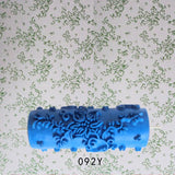 Max 5" Embossed Pattern Painting Roller Brush Tool for Wall DIY Decor Blue  7#