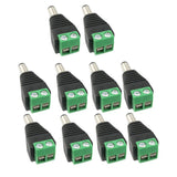 Max 10pcs 12V Male DC Power Plug Adapter Connector for LED Strip Light