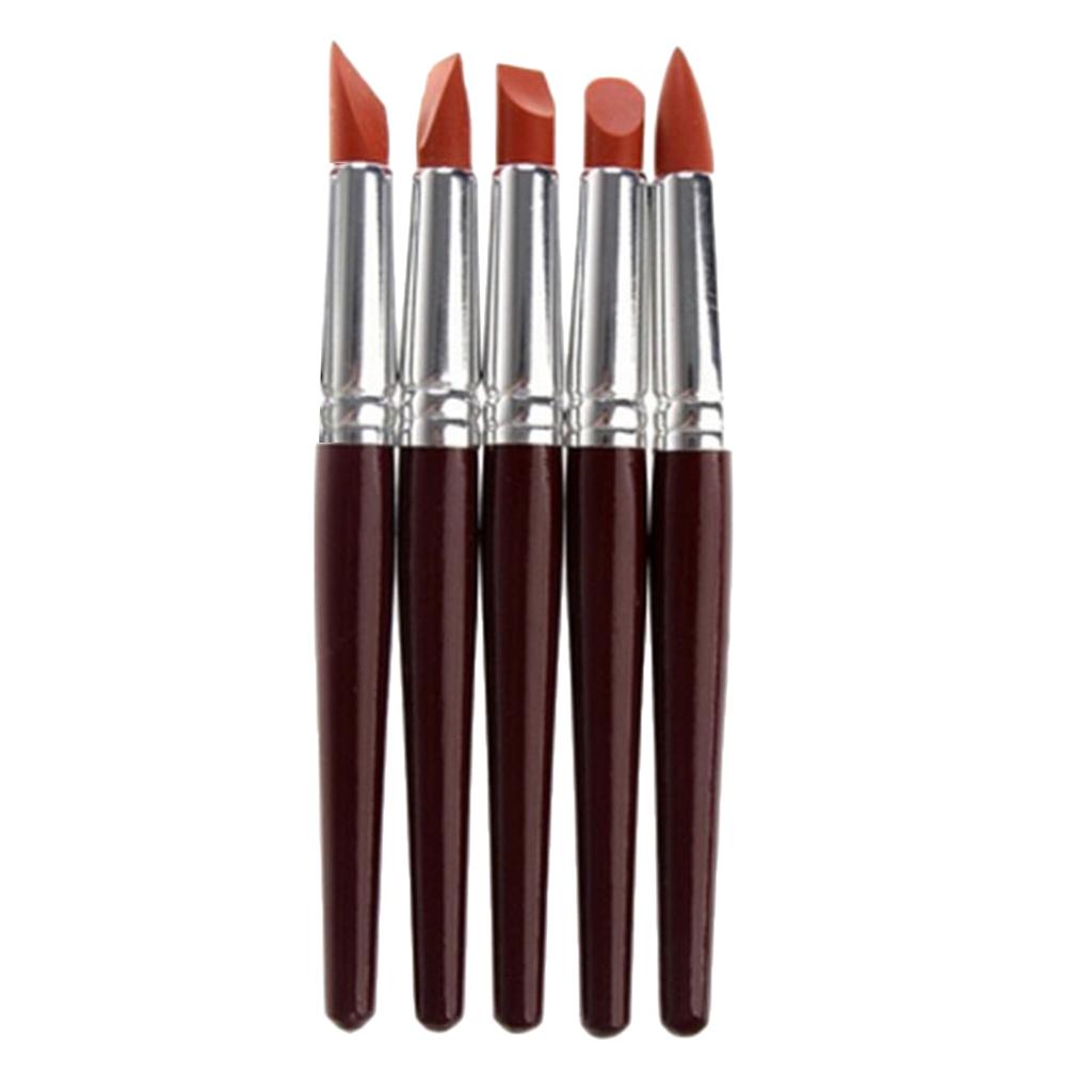 Maxbell 5Pc Silicone Rubber Shapers Polymer Clay Sculpting Modelling Tool DIY Crafts