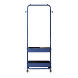 Maxbell Clothing Rack with Wheels Clothes Drying Rack for Bedroom Laundry Room Blue