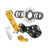 Maxbell Bike Single Speed Conversion Kit Repair Outdoor Riding Bike Chain Tensioners 21T Golden