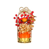 Maxbell Chinese New Year Flower Basket Festival Ornament Tabletop for Holiday Home Orange