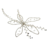 Max Elegant Rhinestone Flower Leaf Bridal Side Hair Clip Headband Hair Jewelry