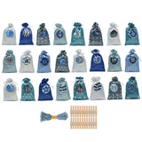 Maxbell 24Pcs Xmas Advent Calendar Bag Candy Fill Sacks Wall Decoration for Festival