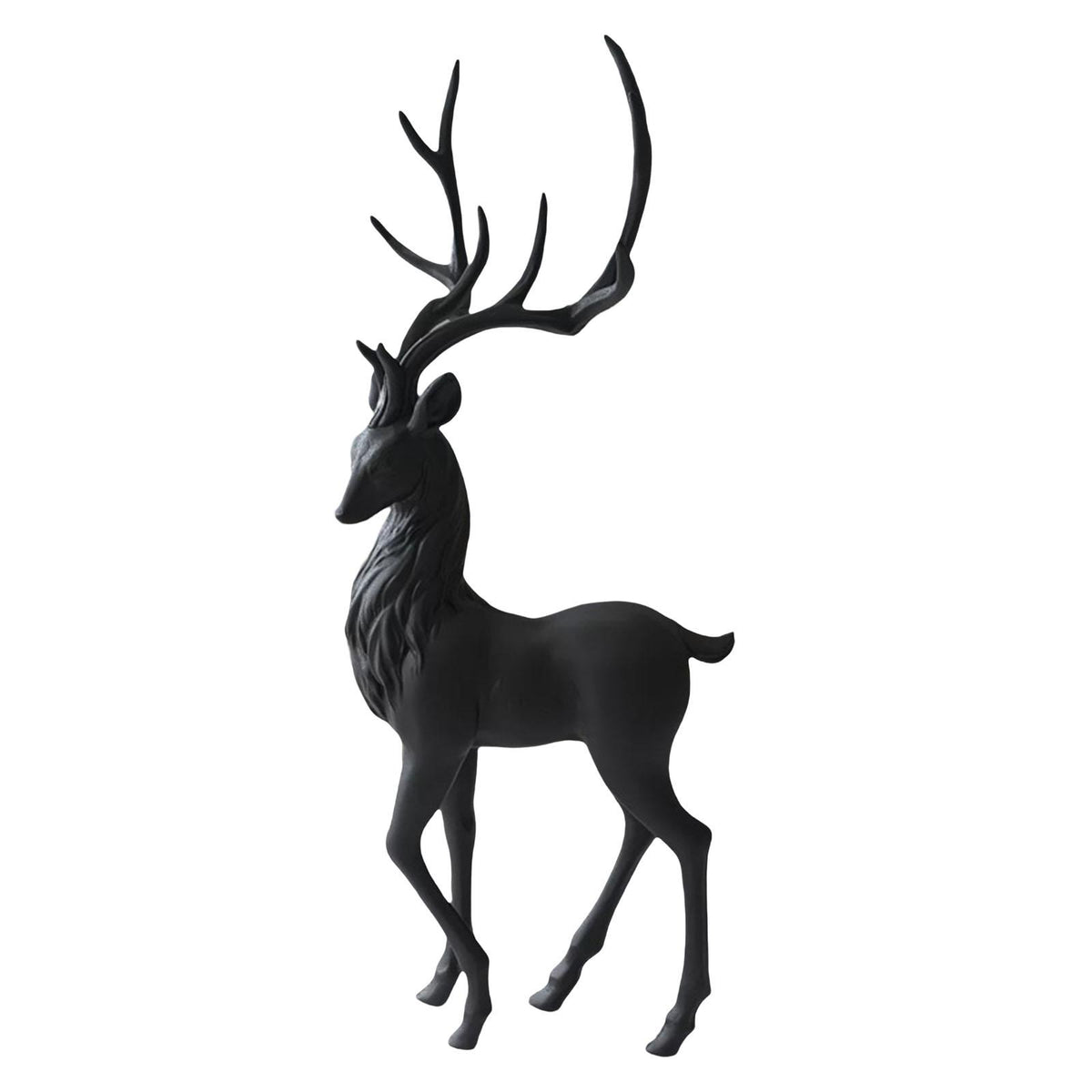 Maxbell Creative Reindeer Ornament Figurine Craft Elk Sculpture Bedroom Desk Black Standing