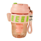 Maxbell Portable Water Bottle Coffee Cup with Lid Cycling Running Reusable Water Cup Pink