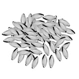 Maxbell 100pcs Fly Fishing Spoons Lure Hard Sequins Baits Silver L