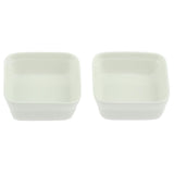 Maxbell 1 Pair Small Ceramic Bowl Pet Hamster Rabbit Feeding Bowl White
