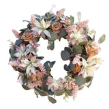 Maxbell 16 inch Artificial Flowers Wreaths Decoration for Front Door Outside Summer