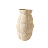 Maxbell Vase Flower Pot Flower Container Sculpture for Office Bedroom Decoration Beige