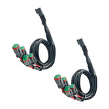 Maxbell 2x DT Dtp Adapters Connectors Heavy Duty for LED Pod Lights Fog Lights 4 in 1