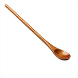 Max Creative Wooden Spoons Long Handled Soup Dessert Tea Spoon Brown