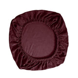 Maxbell Chair Seat Cover Dining Room Chair Seat Slipcover Removable Washable Dark Red