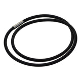 Maxbell Women Necklace Black Rubber Lady Bracelet Girl's Jewelry Accessories 55cm