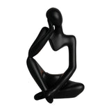 Maxbell Nordic Thinker Figurine Candle Holder Sculpture Ornament Decor Office Black