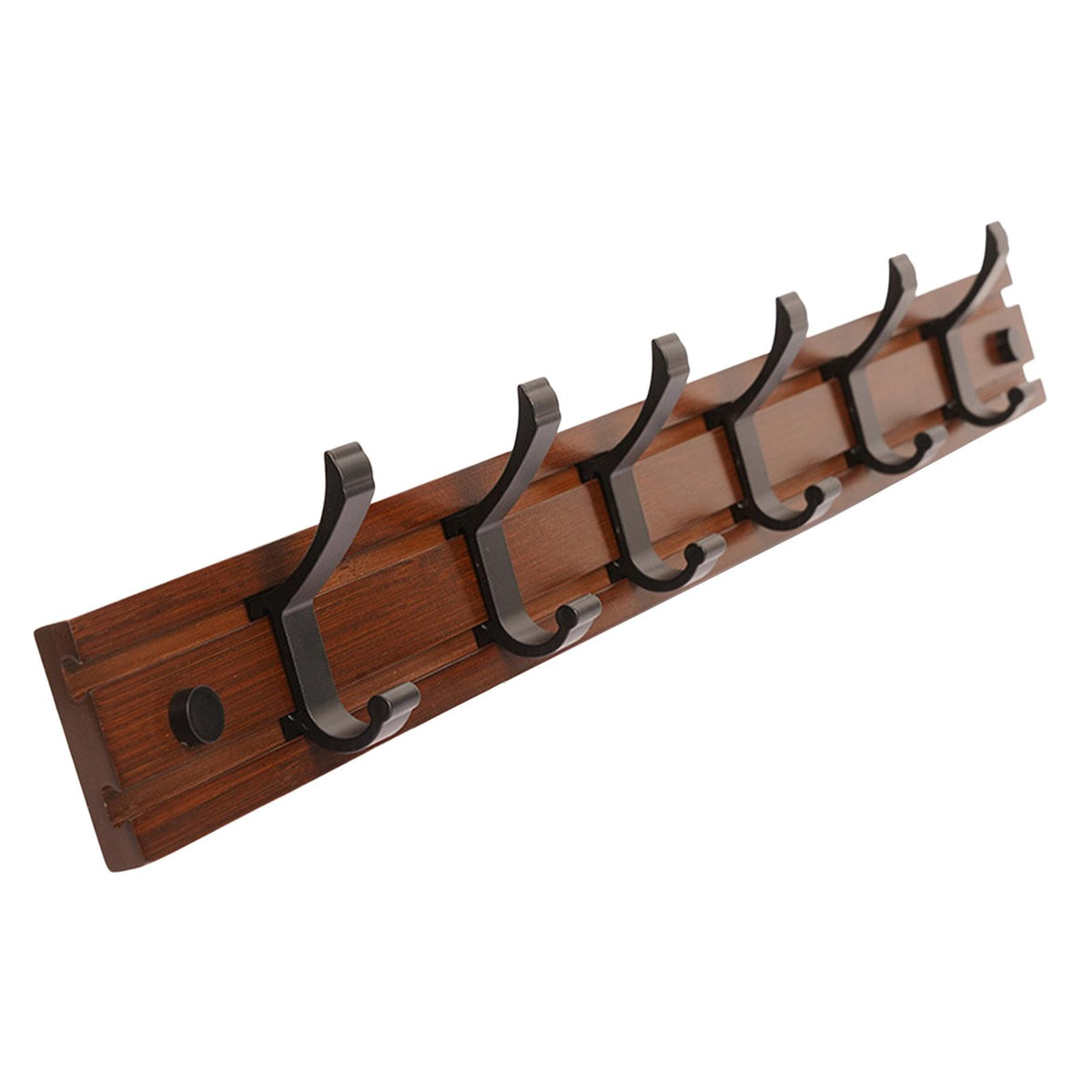 Maxbell Wall Mounted Coat Rack Coat Rack Coat Hook for Farmhouse Entryway Coats Brown 6 Hooks