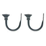 Max 1 Pair U-Shape Tube Curtain Holdback Drape Hook Vary Types Square_Black