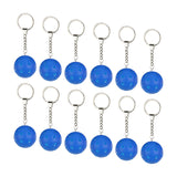 Maxbell 12 Pieces Pickleball Keychain Bag Pendant for Luggage Tags Purse Accessories Blue