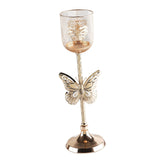 Maxbell Metal Candlestick Prayer Votive Candle Taper Candle Tea Light Candle Holders 11cmx11cmx35cm