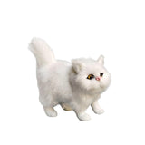 Maxbell Miniature Simulation Cat Figures Birthday Gift for Dollhouse Desktop White