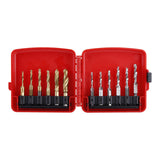 Maxbell 12 Pieces Tap drills bits Metric inch hexes shanks Hand Tools for Deburring