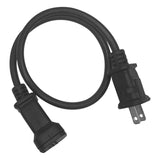 Maxbell Maxbell 1-15P Male to 1-15R Female Power Cable Black Power Adapter Cord 2 Prong 0.5M