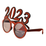 Maxbell New Year Photo Glasses Decorations Photo Prop for Adults Kids Celebration Red