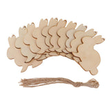 Maxbell 10x Unfinished Wood cutouts animal Shapes Craft Xmas Tags rabbit 85x80x2mm