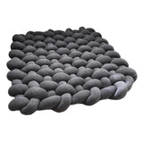 Maxbell Knitted Yarn Blanket Handmade Thick Soft for lounge Sofa dark gray
