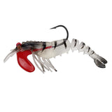Maxbell Lead Head Multi-jointed Shrimp Fishing Lure Clear with Black Line