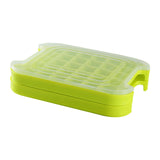 Maxbell Cube Tray Space Saving DIY Household Ice Making for Chocolate 2 Tier With Lids