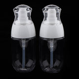 Maxbell 2Pcs Refillable Empty Cream Shampoo Lotion Pump Bottles with Cap 50ml