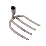 Maxbell Rake Head Four Tooth High Carbon Steel for Weeding Soil Loosening Farm Round Head L