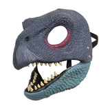 Maxbell Creative Dinosaur Mask Moving Jaw Cosplay Head Mask for Party Costume Decor Royal Blue