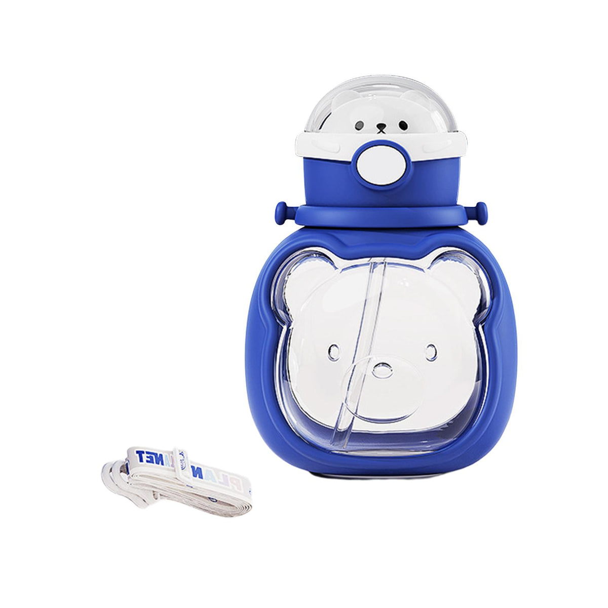 Maxbell Outdoor Sports Water Kettle Bear Astronaut Straw Cup for Picnic Sports Blue