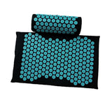 Maxbell Yoga Acupressure Mat Pillow Set Trigger Points Mats Pain Stress Relief Black