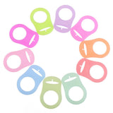 Maxbell 10pcs Silicone Button Ring Dummy Pacifier Holder Clip Adapter Multi