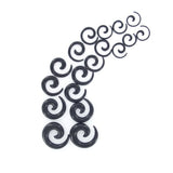 Maxbell 9 Pairs Black Acrylic Spiral Taper Tunnel Ear Stretcher Expander Plugs