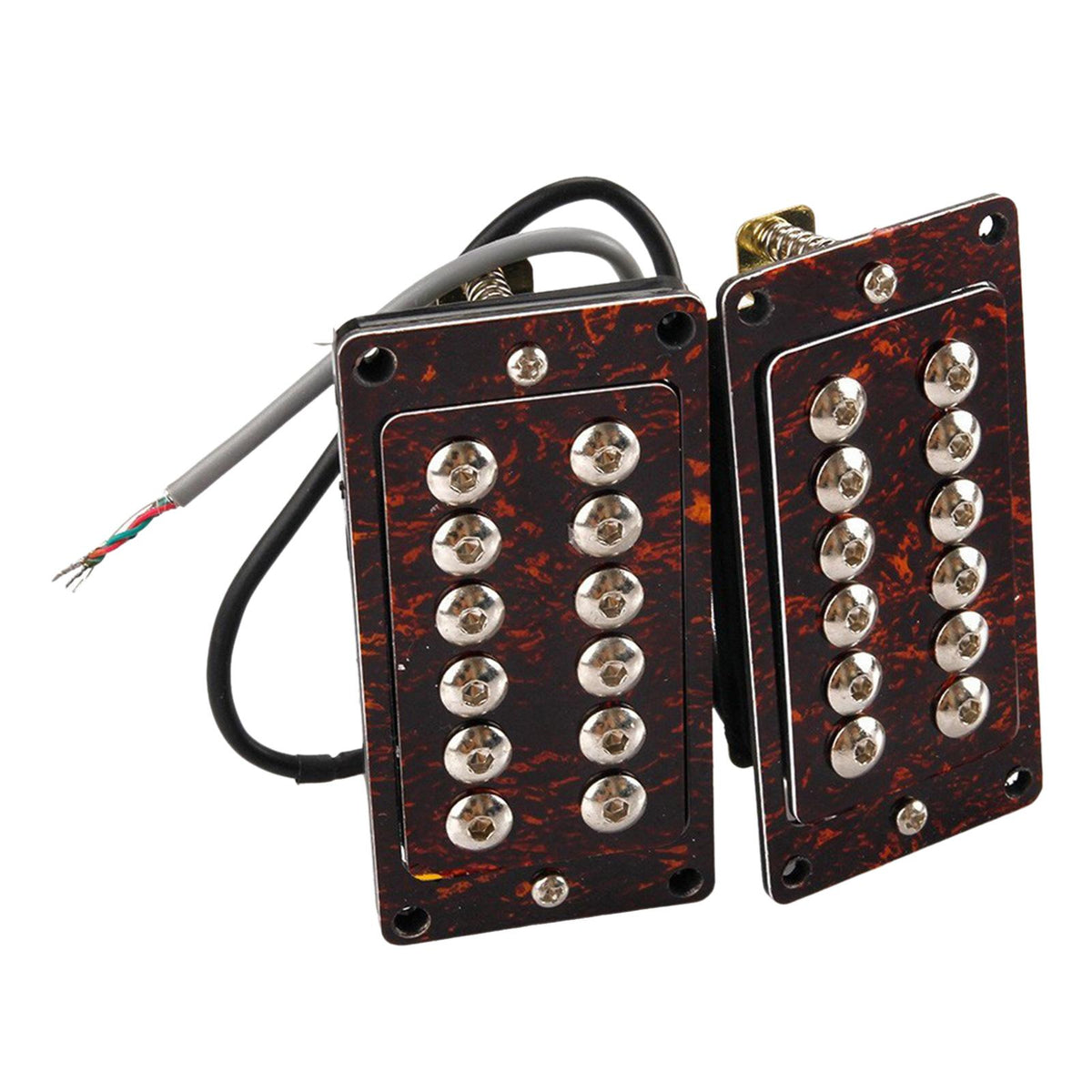 Maxbell 2 Pieces Electric Guitar Humbucker Pickup for Musical Instruments Fittings Dark Red