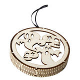 Max Wooden Halloween Laser Hollowed Hanging Decorations LED lights Fairy