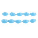 Maxbell 10pcs 1/6 Dollhouse Miniature Shell Shape Door Handles Doorknobs Accs Blue