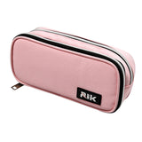 Maxbell Pencil Pen Case with Zipper for Girls and Boys College Middle/High School Pink