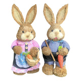 Maxbell Straw Bunny Figurine Easter Decoration for Farmhouse Desktop Holiday Gifts