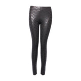 Maxbell High Waisted Tight Stretch Performances Women Fish Scale Mermaid Leggings Black