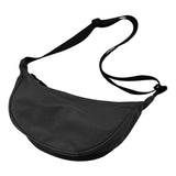 Maxbell Women Girls Dumpling Bun Work Purse Casual Nylon Shoulder Bag Black