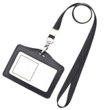 Maxbell ID Badge Holder Card Protector Name ID Badge Holder Horizontal Black
