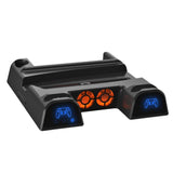 Maxbell Vertical Stand+Cooling Fan+Charging Station +Game Storage for PS5 Black