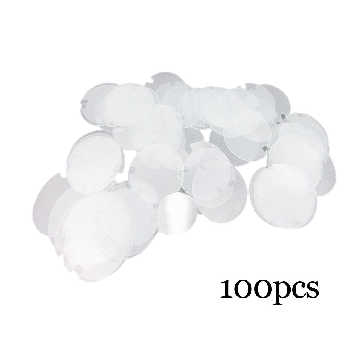 Maxbell Set of 100Pcs Plastic Rings Display Sheet Holder Sheet  Frosted White