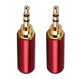 Max 2.5mm 3 Poles Male Plug Aluminum Stereo Plug Wire Connector Plug Earphone