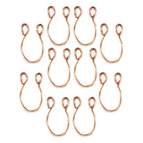 Max 10 Pieces Fake Nose Rings Hoop Clip On Faux Non-Pierced Jewelry Rose Gold